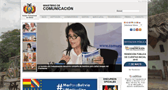 Desktop Screenshot of comunicacion.gob.bo